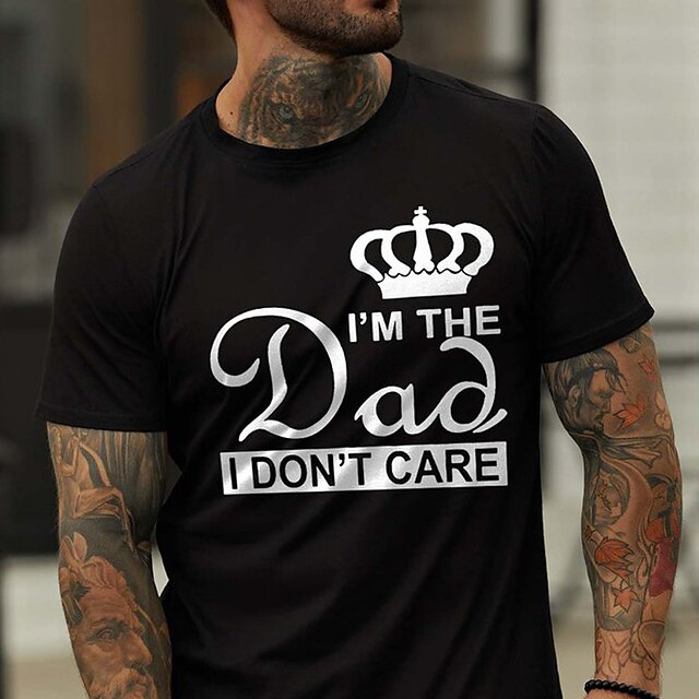 

Men's T shirt Hot Stamping Graphic Prints Letter Crew Neck Casual Daily Print Short Sleeve Tops Fashion Comfortable Big and Tall Sports White Black
