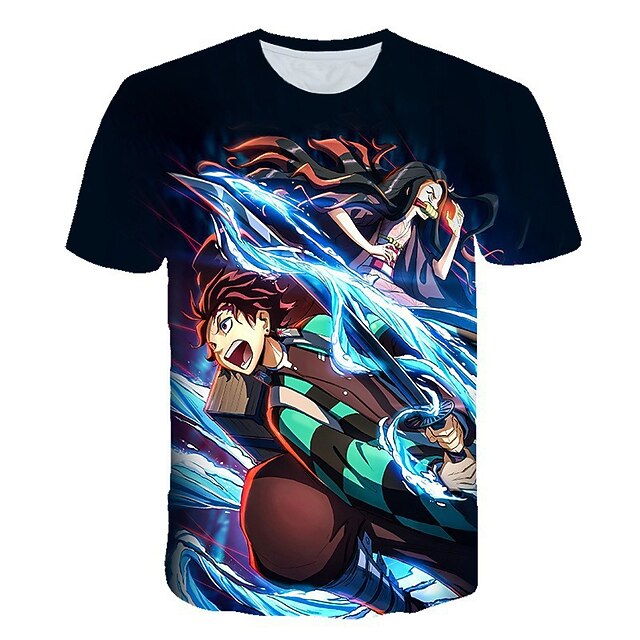 

Inspired by Demon Slayer: Kimetsu no Yaiba Kamado Nezuko Sanemi Shinazugawa T-shirt Cartoon 100% Polyester Anime Harajuku Graphic Kawaii T-shirt For Men's / Women's / Couple's