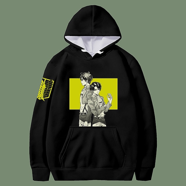 

Inspired by Attack on Titan levi ackerman Hoodie Anime 100% Polyester Anime Harajuku Graphic Kawaii Hoodie For Men's / Women's / Couple's