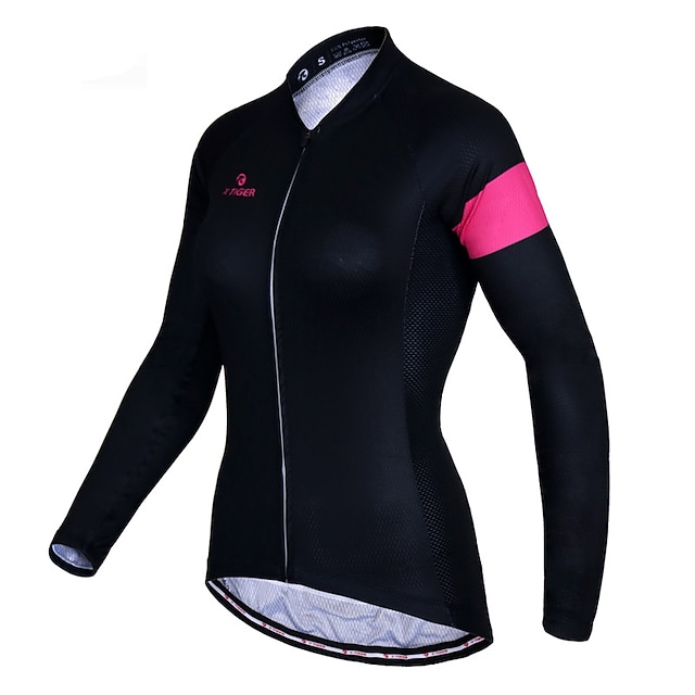 

Women's Long Sleeve Cycling Jersey Spandex Black Color Block Bike Top Mountain Bike MTB Road Bike Cycling Quick Dry Sports Clothing Apparel / Athleisure