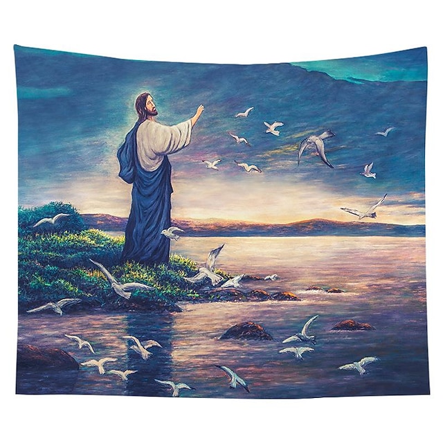 Home & Garden Home Decor | Cross Jesus Wall Tapestry Art Decor Blanket Curtain Hanging Home Bedroom Living Room Dorm Decoration 