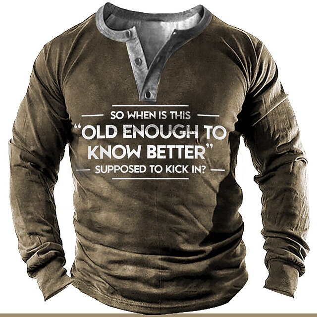 

Men's Sweatshirt Pullover Graphic Letter Print Sports Outdoor Casual Daily 3D Print 3D Print Basic Hoodies Sweatshirts Brown