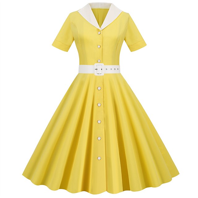 Classical 1950s Elegant Cocktail Dress Vintage Dress Dress Flare Dress ...
