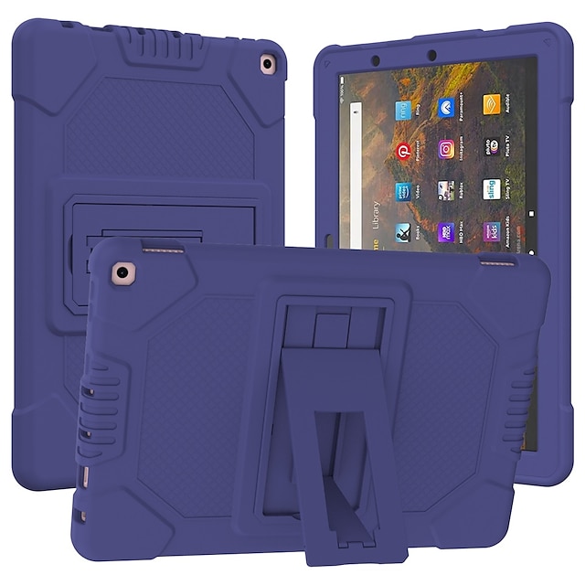  Tablet Case Cover For Amazon Kindle Fire HD 10 / Plus 2021 Armor Defender Rugged Protective with Stand Dustproof Solid Colored TPU PC
