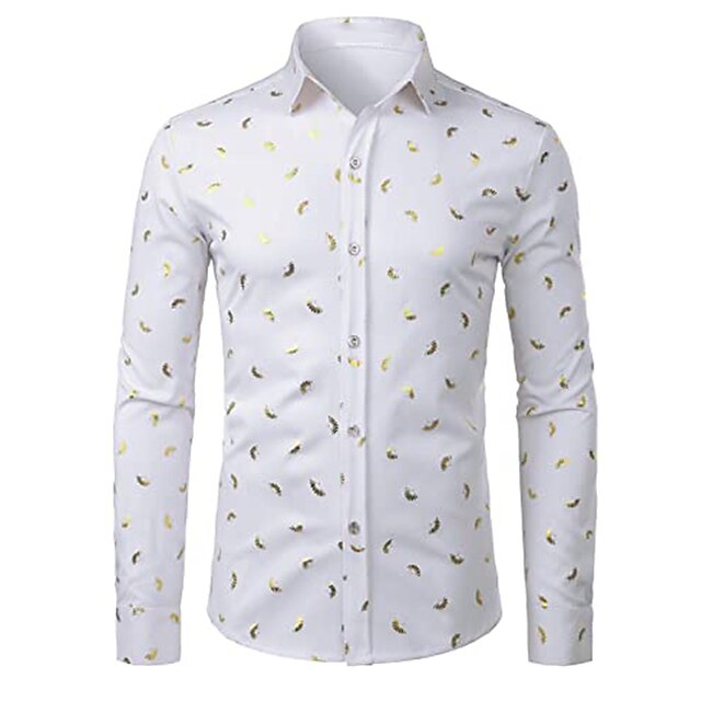 Mens Clothing Mens Shirts | Mens Shirt Floral Turndown Street Casual Button-Down Long Sleeve Tops Casual Fashion Breathable Comf