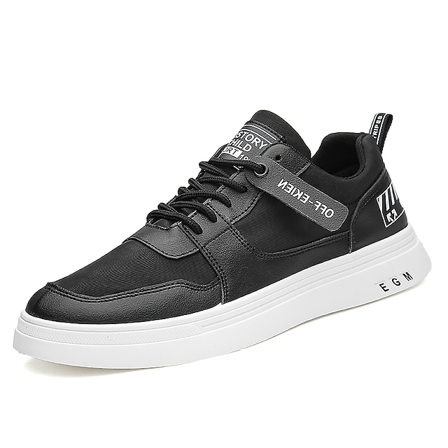

Men's Sneakers Casual Outdoor PU White Black Beige Fall Spring