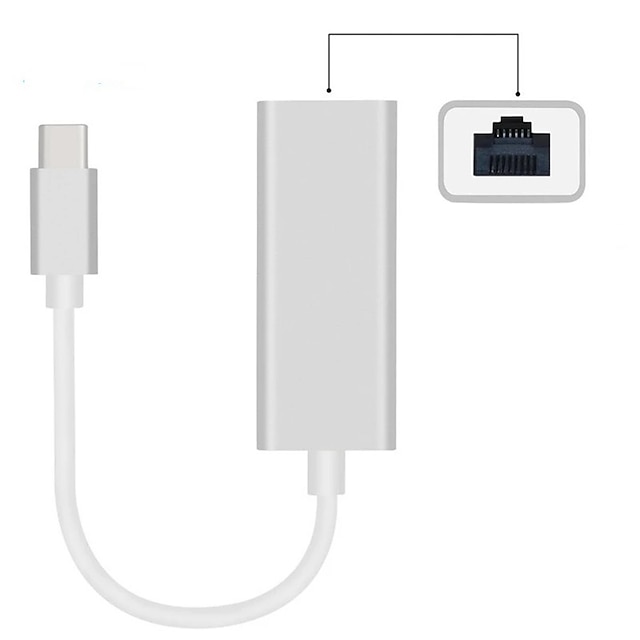  محول إيثرنت من النوع USB من النوع C إلى بطاقة شبكة RJ45 بسرعة 100 ميجابت في الثانية كابل إنترنت LAN