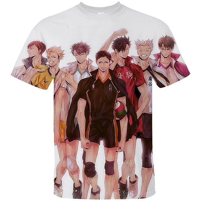 

Inspired by Haikyuu Hinata Shoyo Nekoma high school T-shirt Cartoon 100% Polyester Anime Harajuku Graphic Kawaii T-shirt For Men's / Women's / Couple's