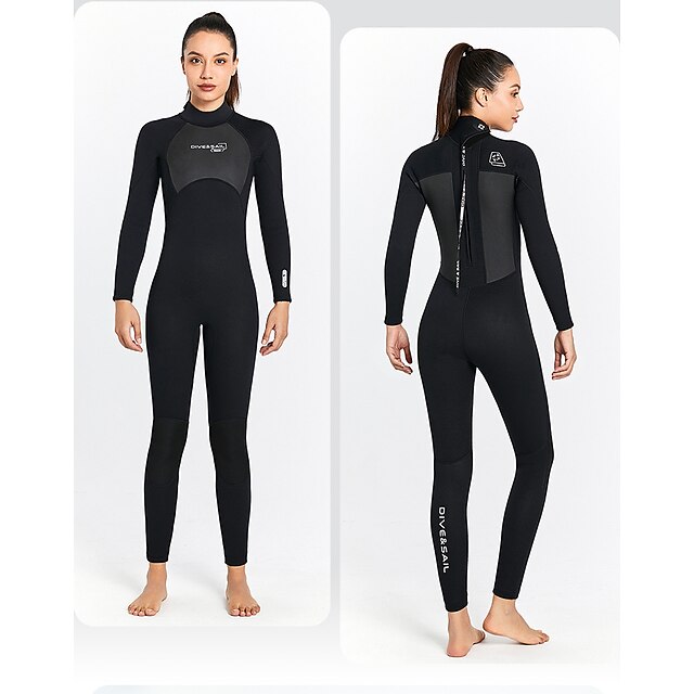 Sports & Outdoors Surfing, Diving & Snorkeling | Dive&Sail Womens Full Wetsuit 3mm SCR Neoprene Diving Suit Thermal Warm Windpro