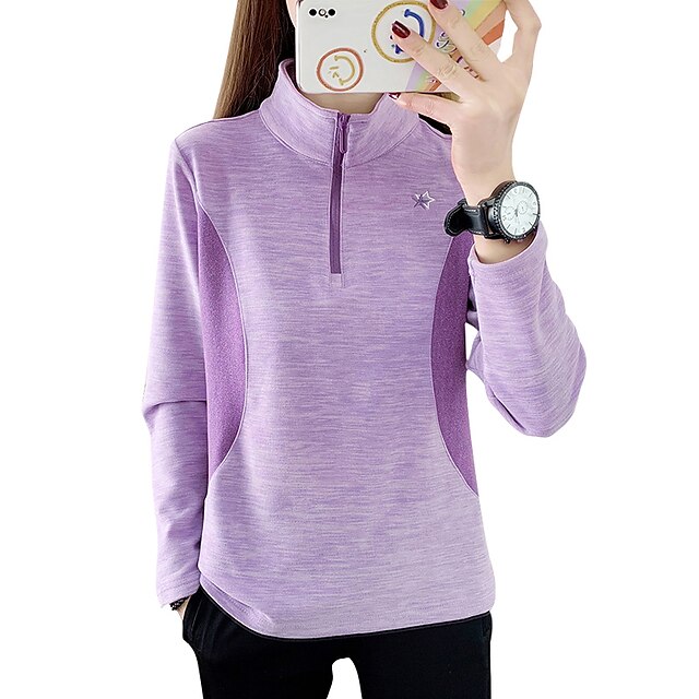 Sports & Outdoors Camping, Hiking & Backpacking | Womens Hiking Sweatshirt Elastane Winter Outdoor Warm Quick Dry Front Zipper L