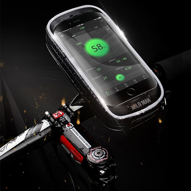 

WILD MAN / Cell Phone Bag Touchscreen Waterproof Portable Bike Bag PU Leather TPU Bicycle Bag Cycle Bag Cycling Outdoor Exercise