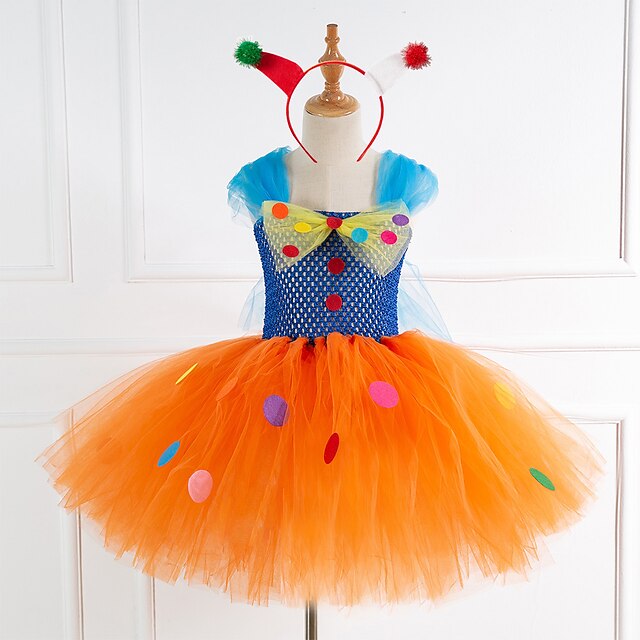 

Princess Girls' Movie Cosplay Party Orange Dress Headband Children's Day
