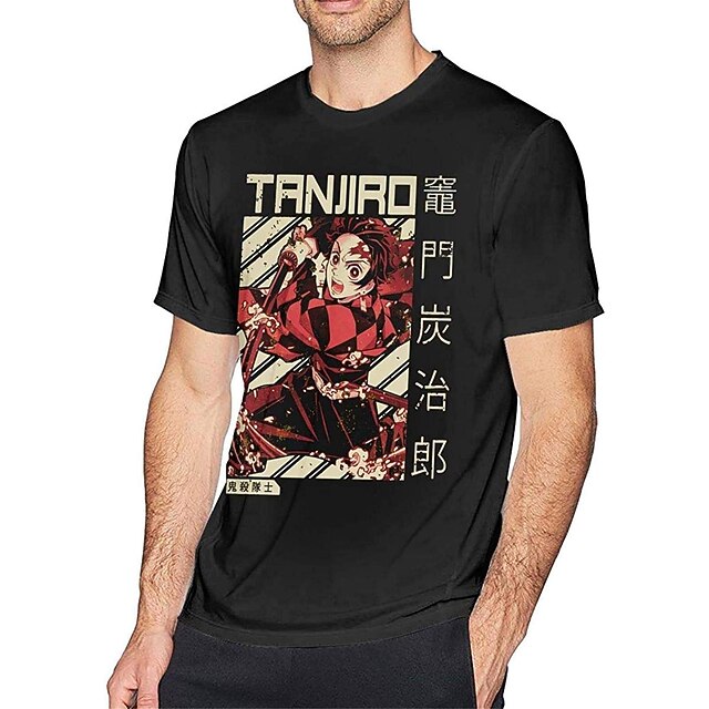 

Inspired by Demon Slayer: Kimetsu no Yaiba Kamado Tanjiro T-shirt Cartoon 100% Polyester Anime Harajuku Graphic Kawaii T-shirt For Men's / Women's / Couple's
