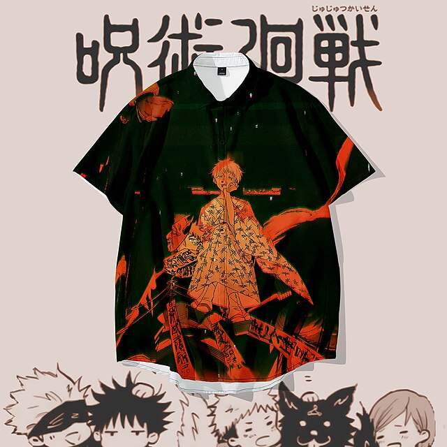 

Inspired by Jujutsu Kaisen Itadori Yuji Cartoon Manga Terylene Anime Harajuku Graphic Kawaii Top For Men's