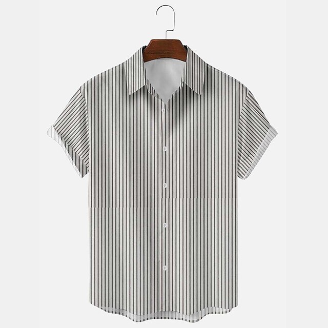 

Men's Shirt Plus Size Turndown Holiday Short Sleeve Tops Beach A