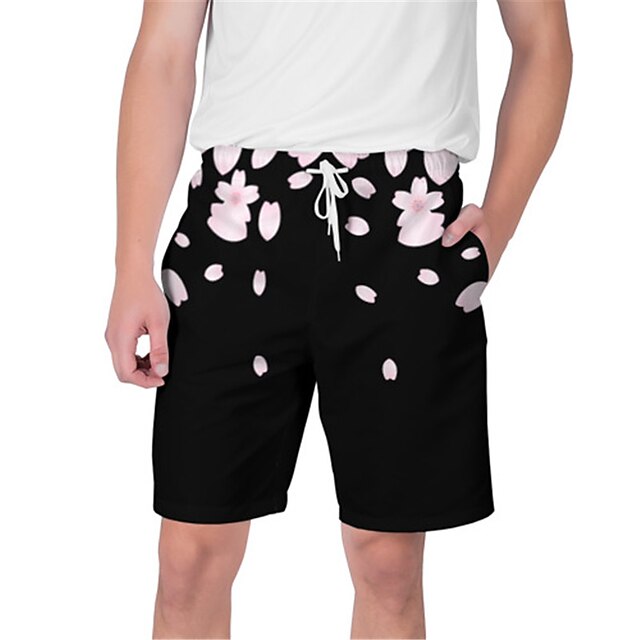 

Men's Streetwear Hawaiian Shorts Beach Shorts 3D Print Elastic Drawstring Design Short Pants Casual Daily Graphic Camouflage Breathable Soft Mid Waist Green Blue Black Red S M L XL XXL