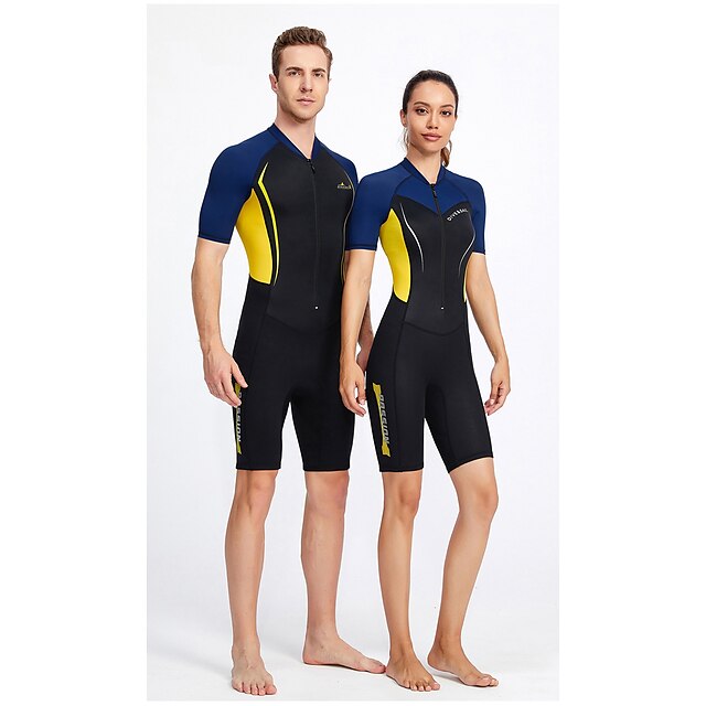 Sports & Outdoors Surfing, Diving & Snorkeling | Dive&Sail Mens Shorty Wetsuit 1.5mm SCR Neoprene Diving Suit UV Sun Protection 