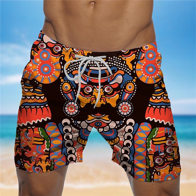 

Men's Designer Streetwear Shorts Beach Shorts 3D Print Elastic Drawstring Design Short Pants Casual Daily Micro-elastic Cartoon Graphic Breathable Soft Mid Waist Red S M L XL XXL