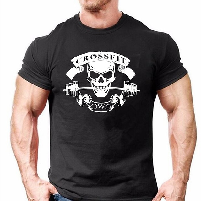 

Men's T shirt Hot Stamping Graphic Letter Crew Neck Casual Daily Print Short Sleeve Tops Lightweight Fashion Big and Tall Sports Black