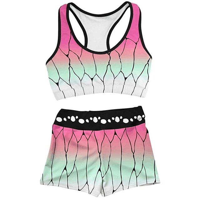 

Inspired by Demon Slayer: Kimetsu no Yaiba Kochou Shinobu Outfits Cartoon 100% Polyester Anime Harajuku Graphic Kawaii Tank For Men's / Women's / Couple's / Shorts