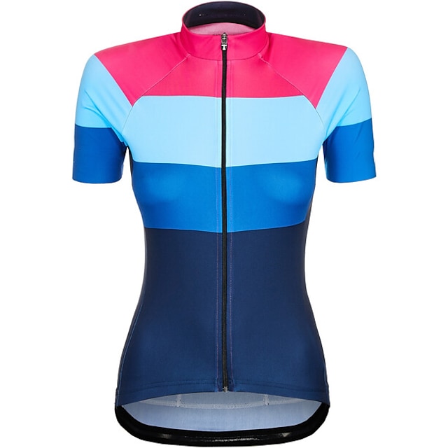 

21Grams Women's Short Sleeve Cycling Jersey Summer Spandex Red Rose Red Color Block Bike Top Mountain Bike MTB Road Bike Cycling Quick Dry Moisture Wicking Sports Clothing Apparel / Athleisure