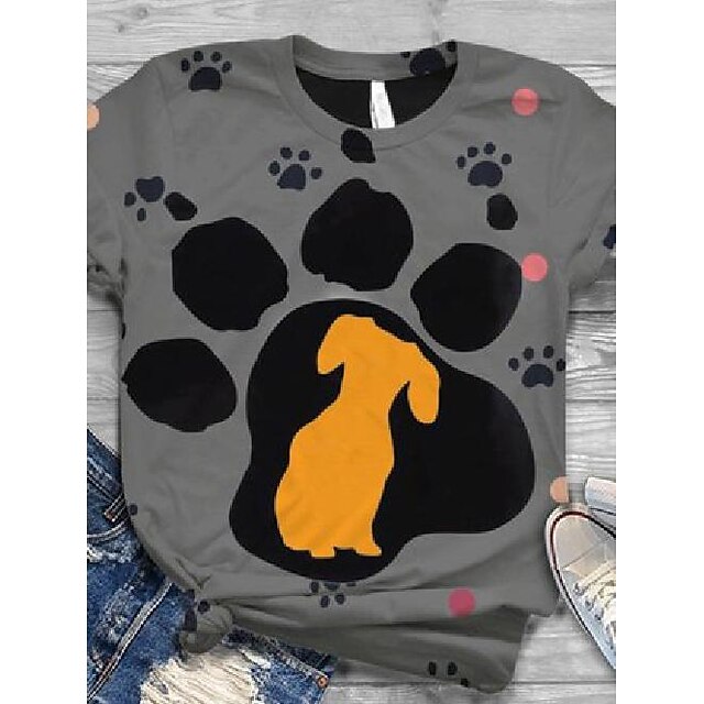 

Dog Paw Print Graphic Tee