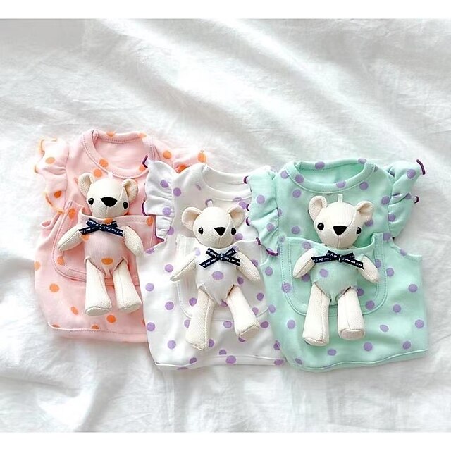 

Pet Clothes Warm Hoodies Tshirt Heart Pattern O-neck Lace Short Sleeve Sweater Sweatshirt For Small Dogs