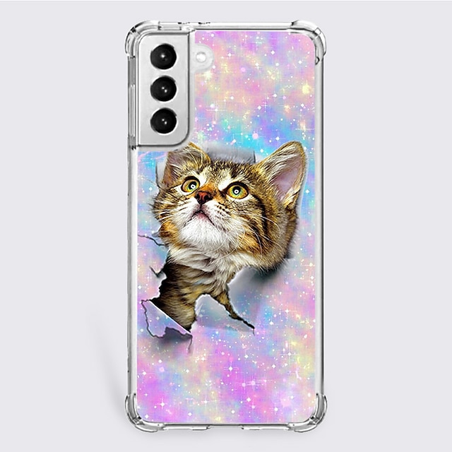 

Cat Phone Case For Samsung Galaxy S22 S21 S20 Plus Ultra FE Unique Design Protective Case Shockproof Dustproof Back Cover TPU