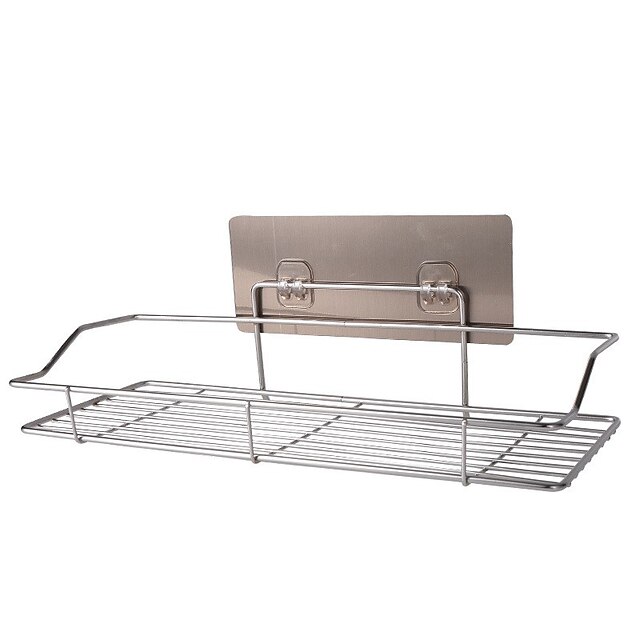 No Punching Kitchen Toilet Bathroom Rack Stainless Steel Toilet Storage ...