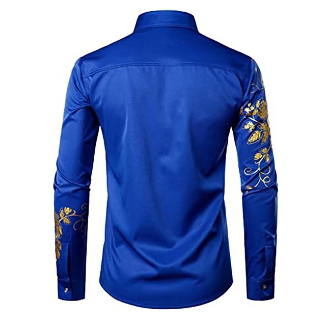 Men's Button Up Shirt Collared Shirt Prom Shirt Disco Shirt Black White