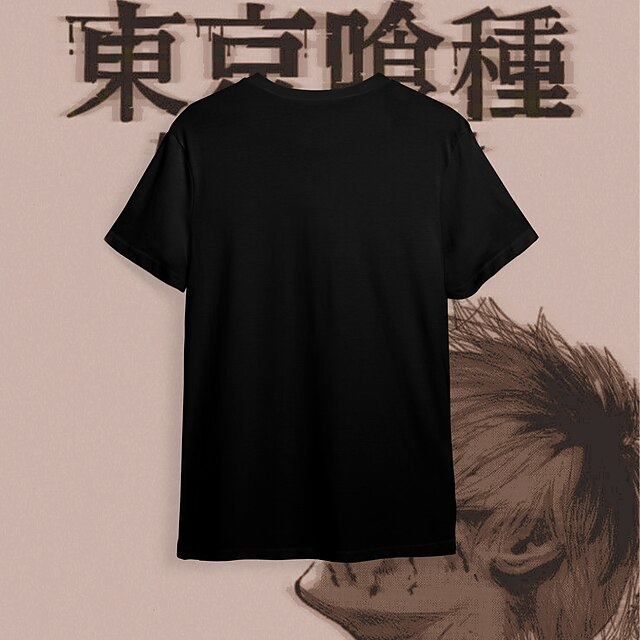 Toys & Hobbies Cosplay & Costumes | Inspired by Tokyo Ghoul Kaneki Ken T-shirt Cartoon 100% Polyester Anime Harajuku Graphic Kaw