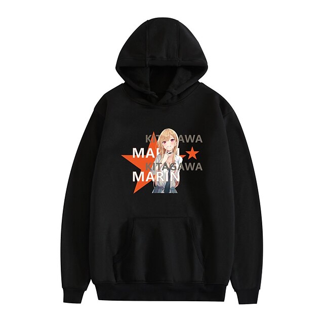 

Inspired by My Dress-up Darling Marin Kitagawa Hoodie Cartoon 100% Polyester Anime Harajuku Graphic Kawaii Hoodie For Men's / Women's / Couple's