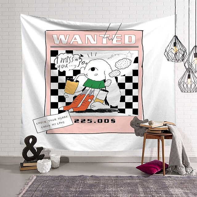

Geometric Checkerboard Wall Tapestry Art Decor Blanket Curtain Hanging Home Bedroom Living Room Decoration Polyester