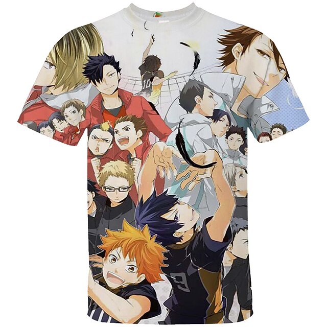 

Inspired by Haikyuu Hinata Shoyo Nekoma high school T-shirt Cartoon 100% Polyester Anime Harajuku Graphic Kawaii T-shirt For Men's / Women's / Couple's