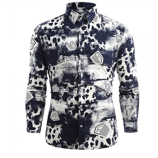 

Men's Shirt 3D Print Leopard Turndown Street Casual Button-Down Print Long Sleeve Tops Casual Fashion Breathable Comfortable Black
