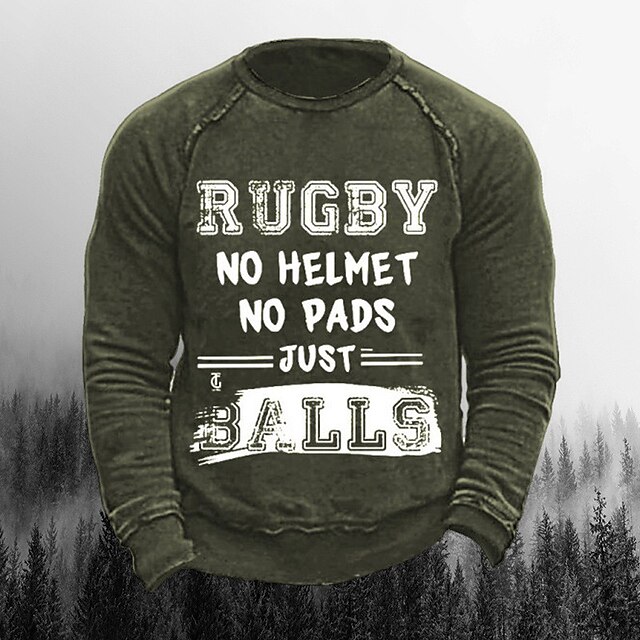 Mens Clothing Mens Hoodies & Sweatshirts | Mens Plus Size Sweatshirt Pullover Graphic Letter Print Sports & Outdoor Casual Daily