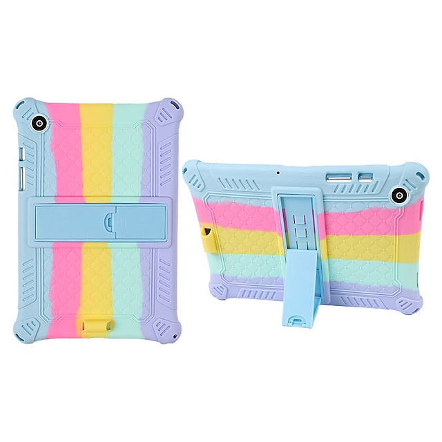 

Tablet Case Cover For Samsung Galaxy Tab A8 2022 Shockproof with Stand Solid Colored Silica Gel