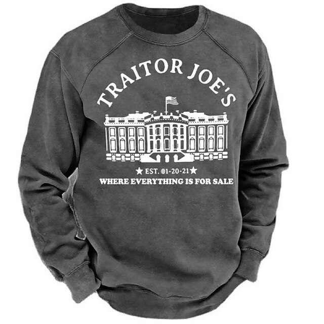 

Men's Sweatshirt Pullover Graphic Building Print Sports Outdoor Casual Daily 3D Print Basic Casual Hoodies Sweatshirts Gray
