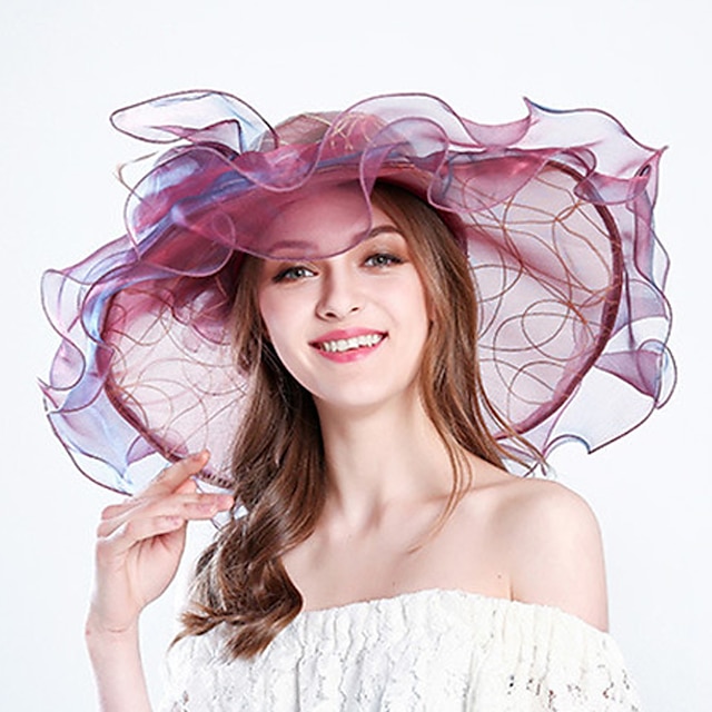 

Women's Classic Timeless Bucket Hat Sun Hat Party Dailywear Holiday Floral Floral Red Purple Hat Portable Windproof Comfort