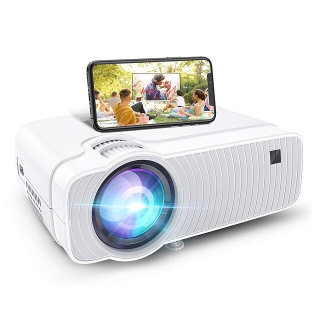  GC333 LED Mini Projector Auto focus Keystone Correction WiFi Bluetooth Projector Video Projector for Home Theater WVGA (800x480) 3200 lm Compatible with iOS and Android TV Stick HDMI USB