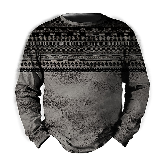 

Men's Unisex Sweatshirt Pullover Bohemian Style Graphic Prints Print Daily Sports 3D Print Casual Vintage Hoodies Sweatshirts Dark Gray
