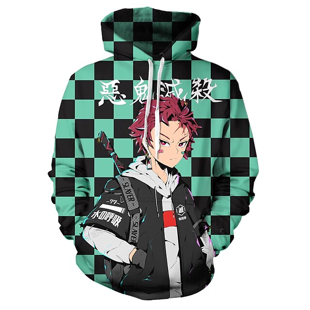 

Inspired by Demon Slayer: Kimetsu no Yaiba Kamado Tanjiro Hoodie Cartoon 100% Polyester Anime Harajuku Graphic Kawaii Hoodie For Men's / Women's / Couple's