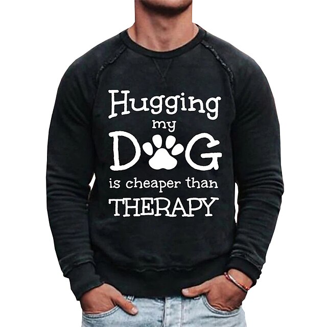 

Men's Sweatshirt Pullover Graphic Paw Letter Print Sports Outdoor Casual Daily Hot Stamping Basic Casual Hoodies Sweatshirts White Black Gray