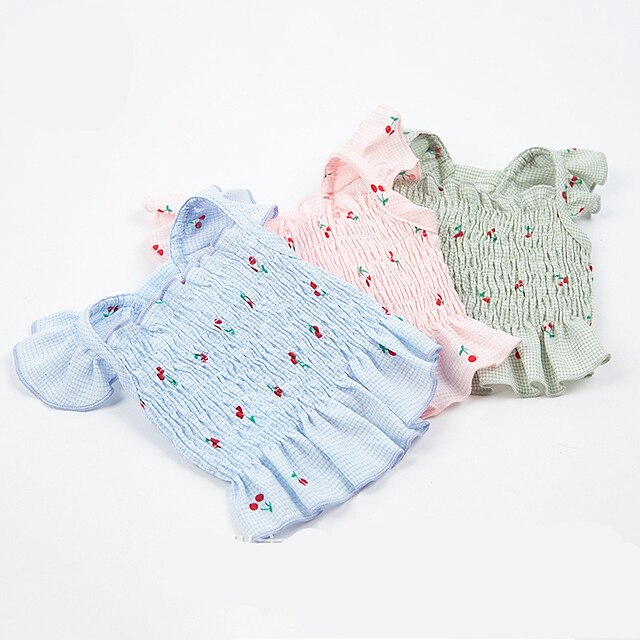 

Dress Pet Clothing Dogs Thin Breathable for Dog Clothes Costume Small French Bulldog Soft Cute Summer Yollow Girl Mascotas