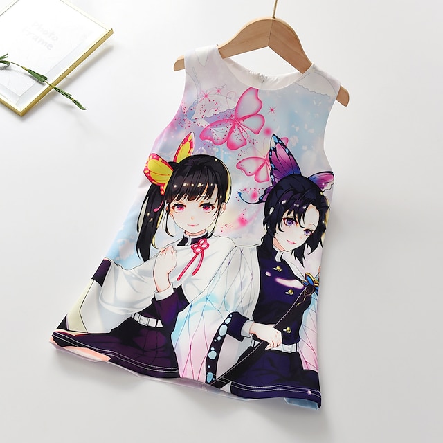 

Inspired by Demon Slayer: Kimetsu no Yaiba Kochou Shinobu Cartoon Manga Terylene Anime Harajuku Graphic Kawaii Vest For Girls'