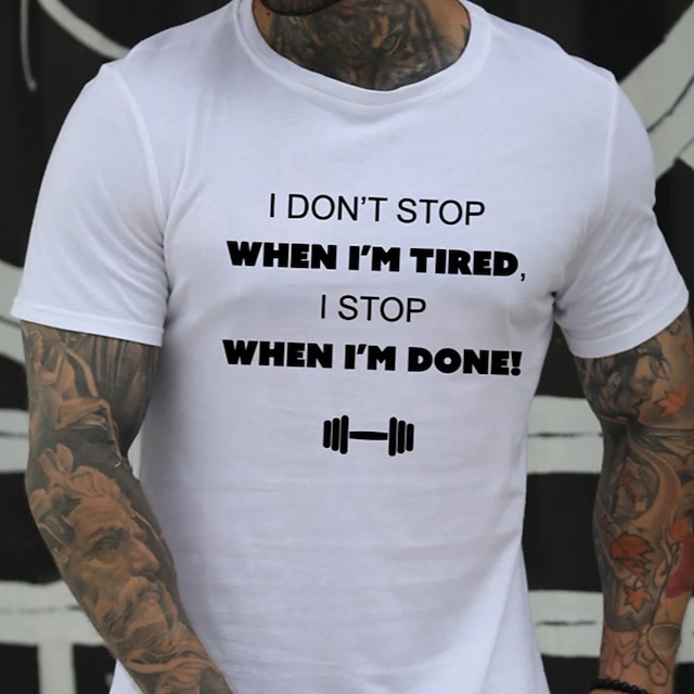 

Men's T shirt Hot Stamping Graphic Prints Letter Crew Neck Casual Daily Print Short Sleeve Tops Lightweight Fashion Big and Tall Sports White Black