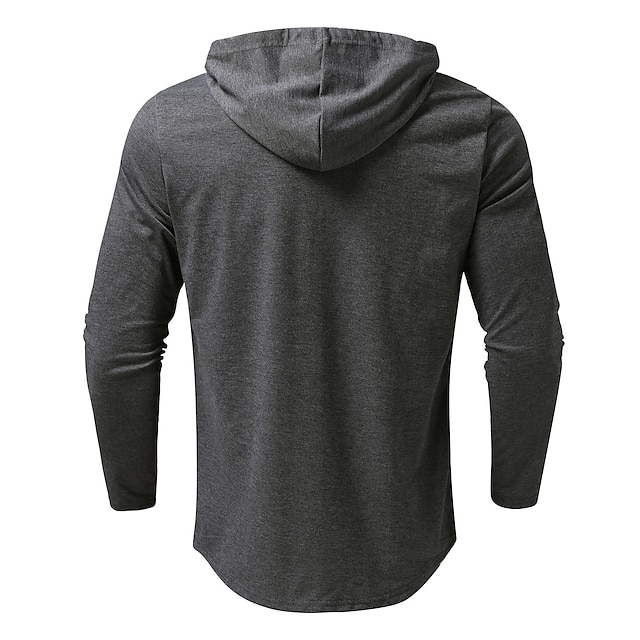 Mens Clothing Mens Hoodies & Sweatshirts | Unisex Golf Shirt non-printing Solid Color Hooded Casual Sports Drawstring Long Sleev