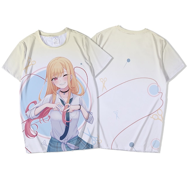 

Inspired by My Dress-up Darling Marin Kitagawa T-shirt Cartoon 100% Polyester Anime Harajuku Graphic Kawaii T-shirt For Men's / Women's / Couple's