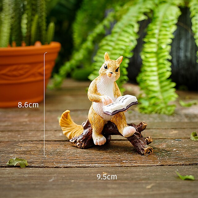 Home & Garden Home Decor | Decorative Gardening Sofa Cat/reading Cat/magnifying Glass Dog/two Snails/reading Squirrel/stone Read