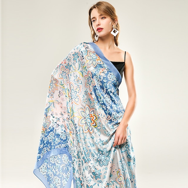 

Sleeveless Ladies Polester / Cotton Blend Party / Holiday Women's Wrap / Women's Scarves With Pattern / Print